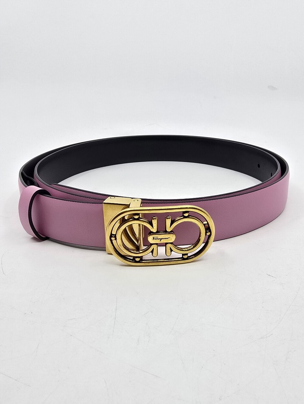 Salvatore Ferragamo Reversible Gancini Leather Belt